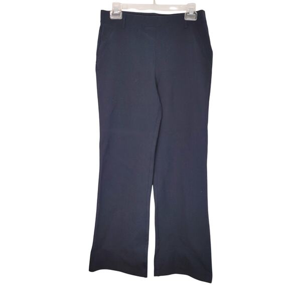 Quince Chino Pants Wide Leg Flat Front Curvy Gray Nylon Stretch Womens Medium - Picture 1 of 7
